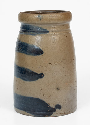 Western PA Stoneware Canning Jar w/ Bold Stripe Decoration