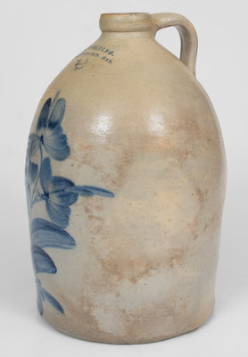 W.E. WELDING / BRANTFORD, ONT. Stoneware Jug w/ Floral Decoration