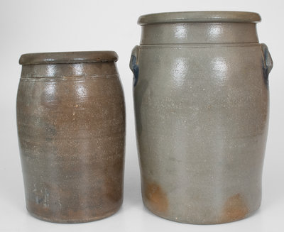 Lot of Two: E. J. MILLER & SON / ALEXANDRIA, VA Advertising Jars, Greensboro, PA origin