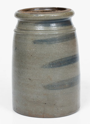 Four-Stripe Western PA Stoneware Canning Jar