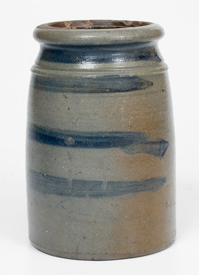 Four-Stripe Western PA Stoneware Canning Jar