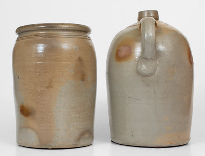 Lot of Two: A. P. DONAGHHO / PARKERSBURG, WV Stoneware Jug and Jar