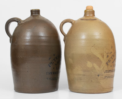 Lot of Two: PETER WELTY / WHEELING, W. VA Stoneware Advertising Jugs