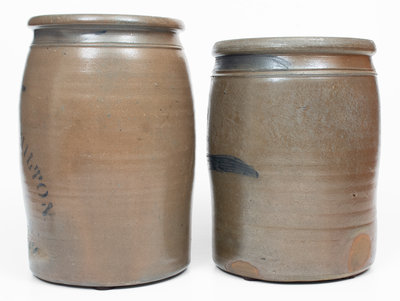 Lot of Two: West Virginia Stoneware Jars from Jane Lew and Palatine