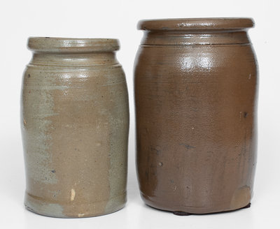 Lot of Two: J. M. HARDEN / PALATINE, W. VA Stoneware Jars