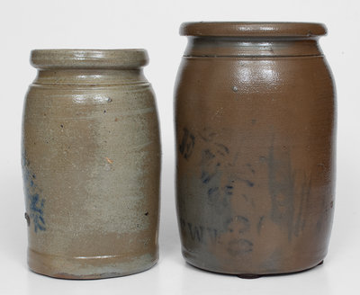 Lot of Two: J. M. HARDEN / PALATINE, W. VA Stoneware Jars