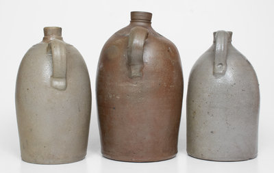 Lot of Three: WHEELING, W. VA Stoneware Advertising Jugs