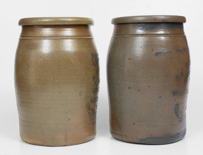 Lot of Two: Western PA Stoneware Incl. H. F. BEHRENS / WHEELING, W. VA Advertising Jar