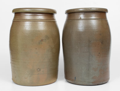 Lot of Two: Western PA Stoneware Incl. H. F. BEHRENS / WHEELING, W. VA Advertising Jar