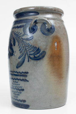 5 Gal. Western PA Stoneware Jar w/ Elaborate Freehand Decoration