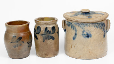 Lot of Three: Remmey Family (Philadelphia, PA) Stoneware Crocks