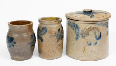 Lot of Three: Remmey Family (Philadelphia, PA) Stoneware Crocks