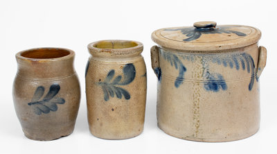 Lot of Three: Remmey Family (Philadelphia, PA) Stoneware Crocks