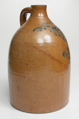 Stoneware Jug with Script Boston Advertising