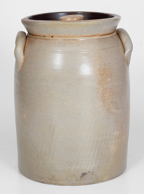 2 Gal. LYONS, New York Stoneware Jar with Slip-Trailed Floral Decoration