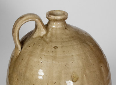 Fine att. Landrum-Stork Pottery, Columbia, SC Alkaline-Glazed Stoneware Jug w/ Impressed Mark, c1870