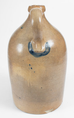 Exceptional JOHN YOUNG & CO. / HARRISBURG, PA Stoneware Jug w/ Slip-Trailed Floral Decoration