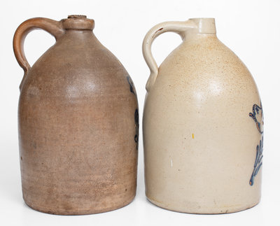 Lot of Two: F. B. NORTON / WORCESTER, MASS. Stoneware Bird Jugs