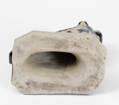 Fine Elaborate Midwestern Stoneware Spaniel Figure, late 19th century