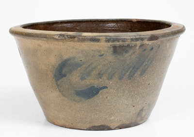 S. BELL & SON / STRASBURG, VA Stoneware Bowl w/ Floral Decoration, c1890