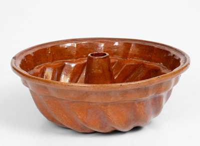 Early J. BELL (Waynesboro, PA, circa 1840) Redware Cake Mold