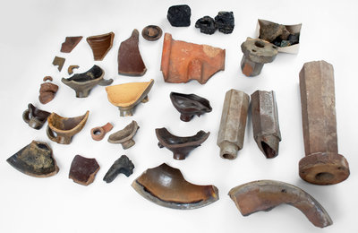 Large Group of Sherds Excavated at the James Hamilton Pottery Site, Greensboro, PA