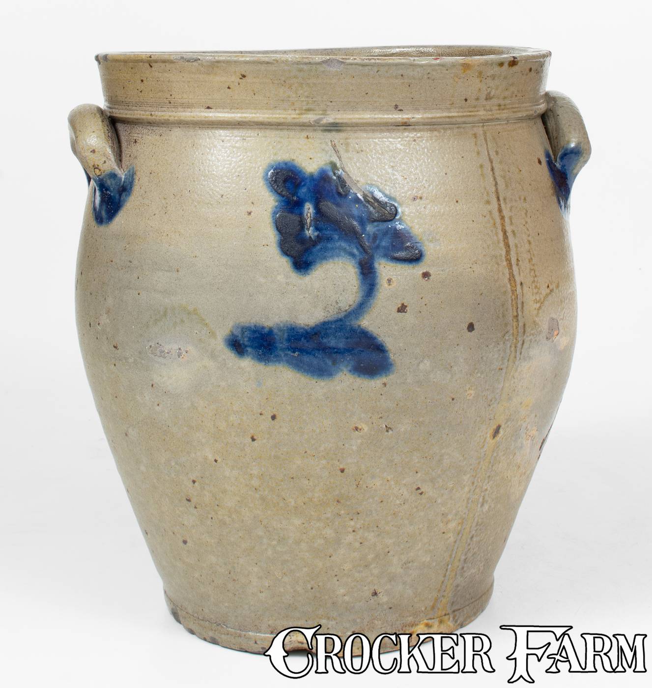 Clark Howe Very Rare ATHENS (New York) Stoneware Jar attrib. Howe & Clark, early ...
