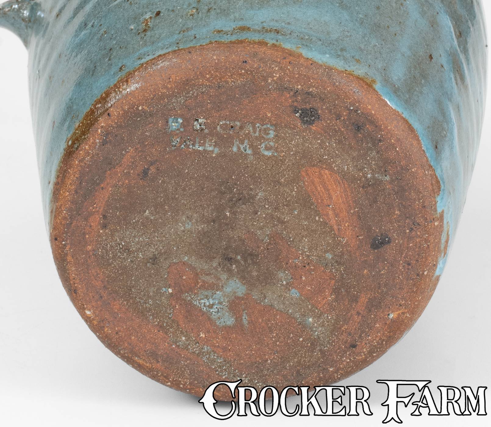 Rare Blue-Glazed B.B. CRAIG / VALE, N.C. Stoneware Face Jug -- Lot 381 ...