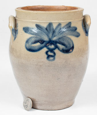 Attrib. William Nichols, Poughkeepsie, NY 1/2 Gal. Stoneware Jar, c1823