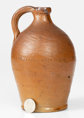 Rare PAUL CUSHMAN'S STONEWARE FACTORY 1811 Stoneware Jug (Albany, NY)