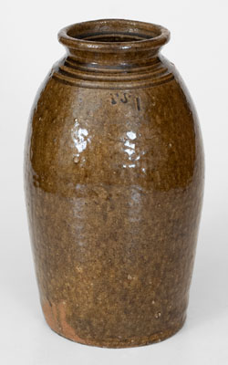 JFS (James Franklin Seagle), Lincoln County, North Carolina Stoneware Jar