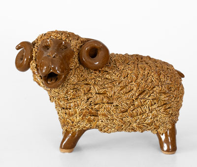 Crystal King (Seagrove, North Carolina) Pottery Ram Figure