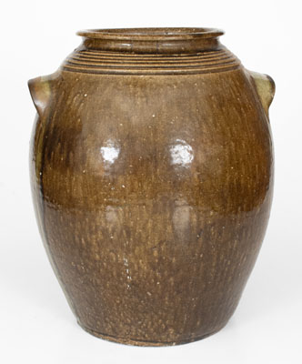 Fine DH (Daniel Hartsoe, Lincoln County, NC) Stoneware Jar w/ Rutile Glaze Runs