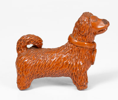 Pennsylvania Redware Standing Dog Figure