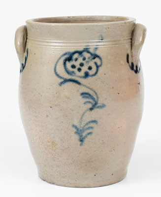 Attrib. Howe and Clark, Athens, NY Stoneware Jar, 1805-13