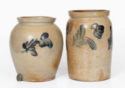Lot of Two: Small-Sized Stoneware Jars attrib. Richard C. Remmey, Philadelphia, PA