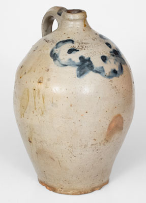 C. CROLIUS / MANUFACTURER / NEW-YORK Stoneware Jug, c1815