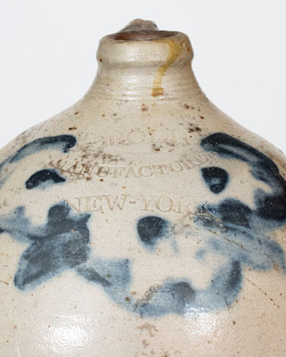 C. CROLIUS / MANUFACTURER / NEW-YORK Stoneware Jug, c1815