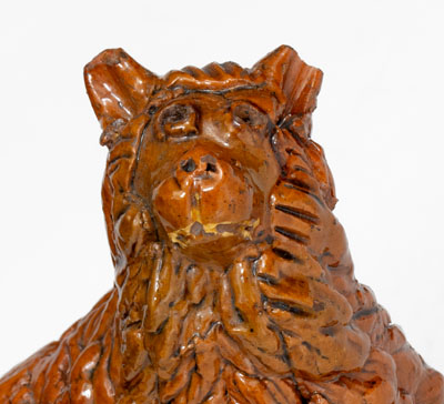 Pennsylvania Redware Lion Figure, 19th century