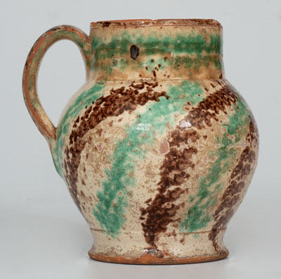 J. BELL (John Bell, Waynesboro, PA) Redware Ale Mug, c1840