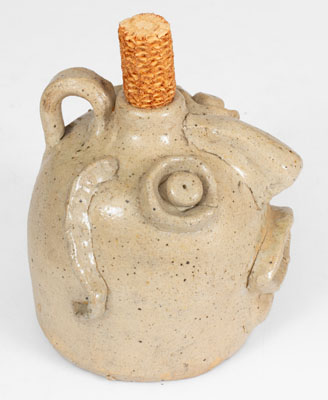 Rare Alabama Stoneware Face Jug, possibly Carbon Hill, late 19th / early 20th century