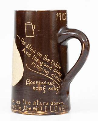 Yale University Stoneware Mug, 1905