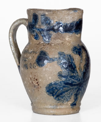 Rare Baltimore Stoneware Pitcher Inscribed 