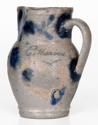 Rare Baltimore Stoneware Pitcher Inscribed 