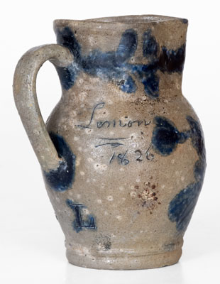 Rare Baltimore Stoneware Pitcher Inscribed 