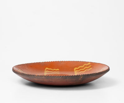 Philadelphia Slip-Decorated Redware Plate