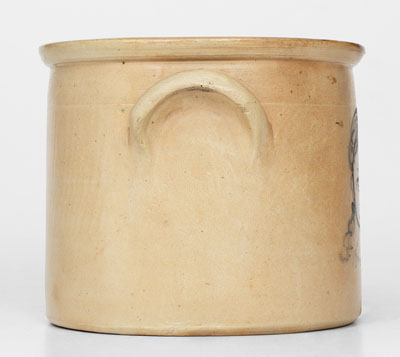 Stoneware Crock w/ Detailed Decoration of a Little Girl, attrib. William Macquoid, Manhattan, NY, c1870