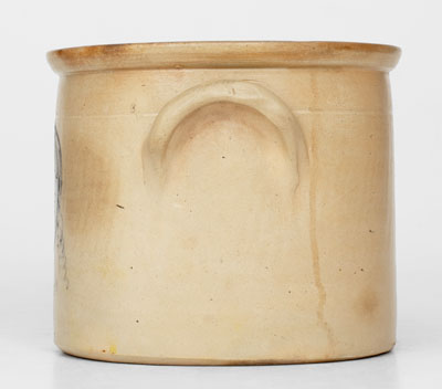 Stoneware Crock w/ Detailed Decoration of a Little Girl, attrib. William Macquoid, Manhattan, NY, c1870