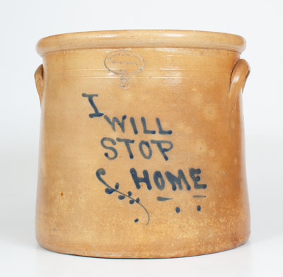 Very Rare Brown Bros. (Huntington, Long Island) Epigraph Stoneware: 