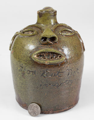 Attrib. Brown Family, Atlanta, GA, Stoneware Face Jug, 